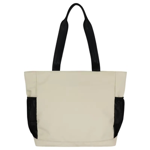 Bolso Tote de Nailon Color Caqui, Impermeable, con Cremallera y Bolsillo, Logotipo Bordado Personalizado, para Mujer, Verano/Otoño, Diseño SENDA - Product Image 4