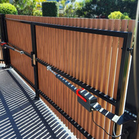 Ensembles de portails à persiennes en aluminium 6x6 pieds pour l'intimité extérieure, panneaux de clôture modernes en métal à lattes, écran de protection pour villa, jardin et terrasse