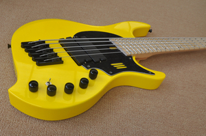 Đàn Bass điện 5 dây màu vàng Flyoung bán buôn, mạch hoạt động, chuyên nghiệp, biểu diễn - Product Image 3