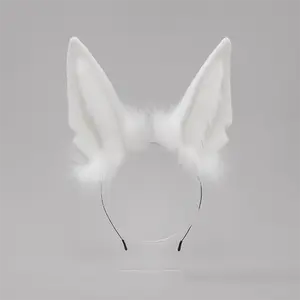 Katzenkostüm für Damen schwarzes Wolf-Ohren-Kopfband für Mädchen Damen Erwachsene Cosplay-Party sexy Halloween-Kostümparty