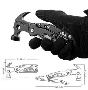 Couteau de poche pliant avec manche en plastique et acier, outil multifonction, marteau à griffes, outil polyvalent - Product Image 2