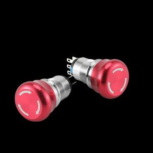 Interruptores de botón pulsador de metal con cúpula roja grande de 16mm, 19mm, 22mm, interruptor de parada de emergencia - Product Image 2