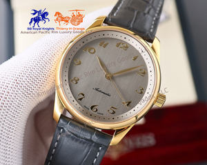 Montres-bracelets à quartz de luxe pour hommes Longnes, style classique, sport, alliage, verre, bracelet en cuir, montre-bracelet classique décontractée - Product Image 1