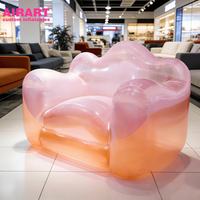 Canapé gonflable en forme de nuage rose pour la décoration de festival de musique, modèle de canapé-lit gonflable personnalisé pour la publicité dans le salon