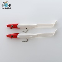 Leurre souple artificiel en acier inoxydable à tête plombée pour anguille, 12 cm, équipé d'un hameçon VMC, 26g, Raglou Hybrid, best-seller transfrontalier