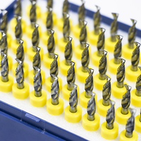 Alat bor CNC Mini dengan baja 3.175mm dan batang tetap karbida UNTUK PCB mikro mendukung tipe pemrosesan putar OEM kustom