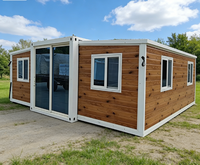 Structure en acier robuste, conteneur extérieur extensible de 40 pieds, maison modulaire moderne pour les besoins de grandes familles