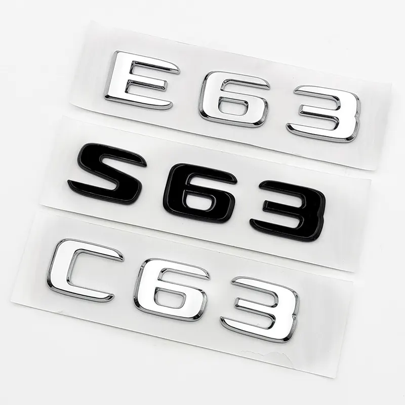 2017-2022 New 3d ABS Letters Number Sticker Car Trunk Badge S63 E63 C63 Emblem For Mercedes AMG Logo Car Parts Accessories
