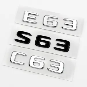 Новинка 2017-2022, 3d наклейка с буквами и цифрами из АБС-пластика, значок для багажника автомобиля, эмблема S63 E63 C63 для логотипа Mercedes AMG, аксессуары для автомобильных деталей