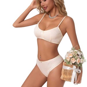 New cross-border trade French-style floral print thin bra and <b>push</b>-up set, cute and girly style - Product Image 5