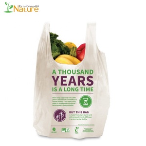 Wholesale Environment Friendly PLA Biodegradable Garbage <b>Bag</b> Trash <b>Bag</b> Supermarket Shopping T-shirt <b>Bag</b> - Product Image 4
