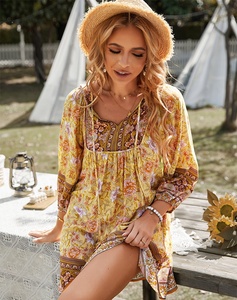 Re Mcgreen Star donna per le vacanze per il tempo libero vestito estivo Casual a maniche corte <span class=keywords><strong>abbigliamento</strong></span> donna - Product Image 4