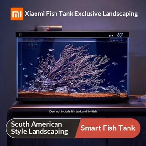 Pacchetto Ornamentale per Acquario con Decorazioni Geometriche e Legno Naturale Simulato - Product Image 5