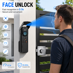 2026 Sinon <b>Smart</b> Camera <b>Smart</b> <b>Lock</b> with APP Control IP65 Waterproof 5-in-1 Biometric Fingerprint Door LockOutdoor Gate Villa Key - Product Image 6