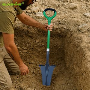 Sole in acciaio al carbonio lungo manico da giardino utensili a mano unica verde Slayer pala <span class=keywords><strong>per</strong></span> l'agricoltura fai da te uso industriale OEM - Product Image 5