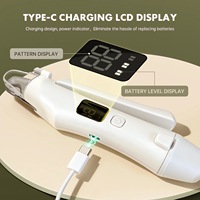 Professioneller 2-in-1 Elektrischer Haustier-Nagelschleifer Leiser Wiederaufladbarer Hunde-Nageltrimmer mit LED-Anzeige & 3 Geschwindigkeiten für Katzen