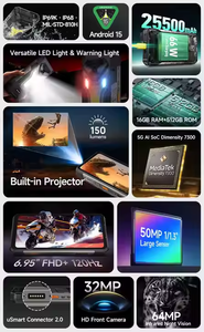 5G AI Gồ Ghề Điện Thoại Máy Chiếu Điện Thoại <span class=keywords><strong>Android</strong></span> 15 Toàn Cầu Phiên Bản 16 + 512GB 25500MAh Tầm Nhìn Ban Đêm Điện Thoại Thông Minh Ulefone Armor 34 Pro - Product Image 6