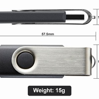 Clé USB 2.0 personnalisable, capacité de mémoire de 1 Go à 128 Go, clé USB en plastique avec cryptage et garantie d'un an, en stock