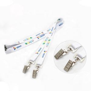 Logo personnalisé Sublimation Rush Lanyard Avec Double Bulldog Clip - Product Image 1