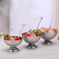 Bar Home Party Benodigdheden IJs Cup Snack Schaal Fruit Yoghurt Taart Bord Snack Schalen Dessert Schaal RVS Salade Schaal