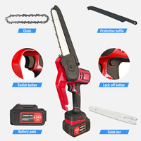 Gergaji mesin baterai listrik Mini 8 inci, Portabel DIY kelas industri Lithium-testore dengan tiang OEM dapat disesuaikan