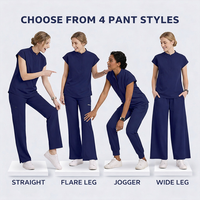 Conjuntos de Uniformes Médicos Touchhealthy para Enfermeras, Uniformes de Trabajo para Doctoras y Enfermeras, Uniformes de Salón de Belleza, Conjuntos de Uniformes Elásticos para Mujer