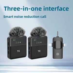 Nuevo Micrófono Lavalier Inalámbrico 3 en 1 F16 <span class=keywords><strong>con</strong></span> Clip para Transmisión en Vivo desde Teléfonos Móviles en Exteriores y Grabación Dedicada <span class=keywords><strong>con</strong></span> Reducción de Ruido - Product Image 5