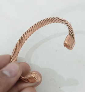 Elegant Handcrafted <b>Magnetic</b> Copper Cuff <b>Bracelet</b> With Adjustable Fit For Men <b>Women</b> Jewelry Accessories And Gifting - Product Image 3