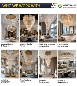 Lámpara Colgante de Cristal en Espiral K9, Moderna y Lujosa, para Escaleras, Vestíbulos de Hoteles y Proyectos de Interiores con Techos Altos - Product Image 3