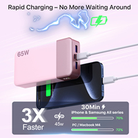 Banco de Energía NOBIS de 65W y 20000mAh con Pantalla Digital, Carga Rápida Dual USB-C/USB-A para Laptop, Teléfono, Tablet, Ideal para Viajes
