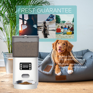 Alimentador automático inteligente para mascotas, pantalla LCD, dispensador de 6 litros, temporizador de conexión automática, estilo moderno, modelo más nuevo para perros y gatos, recargable - Product Image 2