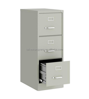 Mobilier de bureau moderne Classeur en métal à 3 compartiments Armoire de rangement en acier à grand espace