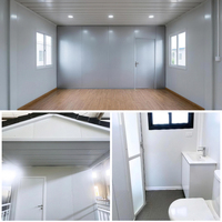 Maisons conteneurs modernes préfabriquées en panneaux sandwich isolés, démontables, en kit plat, pour bureaux et logements de travailleurs