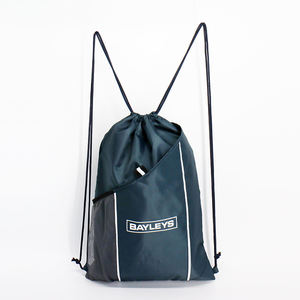 Funcional con cordón de poliéster deportes mochila bolsa de gimnasio con bolsillos - Product Image 1