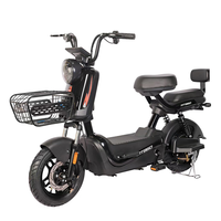 Vélo électrique en gros à cadre en acier, 6 tubes, contrôleur, pneus larges de 10 pouces, trottinette électrique puissante 40 km/h, batterie au plomb-acide/lithium 48 V