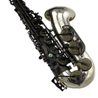 HIgh Grade Professional Matte Black Color Body Silver Bell Alto Saxophone Wholesale Professional Musical Instrument OEM