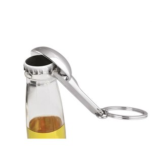 Porte-clés en acier inoxydable avec ouvre-bouteille, ouvre-bouteille facile à utiliser pour les bières, avec logo personnalisable, cadeau dans un emballage en boîte - Product Image 3