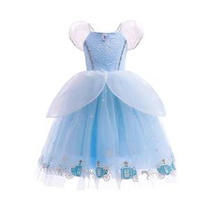 Vestido de Princesa Azul para Niñas, Disfraz de Cosplay para Fiestas de TV y Cine, Vestido Elegante de Halloween, Componente Principal para Año Nuevo - Product Image 2