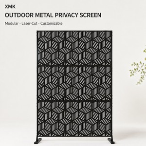 Panel de Cerca Decorativo de Acero Galvanizado Cortado con Láser, Resistente a la Intemperie, para Patio, <span class=keywords><strong>Piscina</strong></span> y Jardín, Estilo Art Deco - Product Image 1