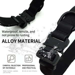 Muker Luxury Embossed PVC Tactical <b>Dog</b> <b>Collar</b> With Quick Release Alloy Snake Buckle for <b>Large</b> and Medium <b>Dogs</b> Training Hunting - Product Image 2