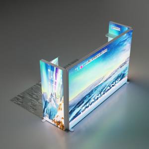 Cabina de exposición comercial colgante Caja de luz Gancho de techo ajustable de altura de 3m - Product Image 1