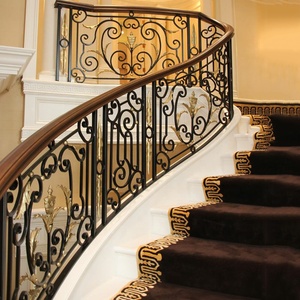 Rampe d'<span class=keywords><strong>escalier</strong></span> moderne en <span class=keywords><strong>fer</strong></span> <span class=keywords><strong>forgé</strong></span>, best-seller 2015, design polyvalent pour l'extérieur, utilisable sur les balcons, les escaliers, les villas, les centres commerciaux - Product Image 4