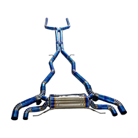   Pipa Knalpot Catback Titanium Alloy F90 M5 Performance dengan Lapisan Biru Bakar dan Knalpot Universal
