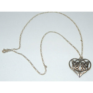 Catena in argento Sterling 925 e collana con ciondolo a cuore - Product Image 1