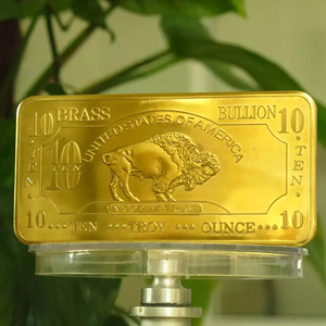 待售定制雕刻金属黄铜硬币10盎司999细黄铜水牛棒 - Product Image 2