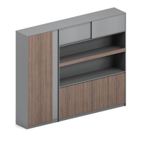 Ensemble de bureaux de direction modernes en panneaux stratifiés personnalisés, bureaux simples en bois