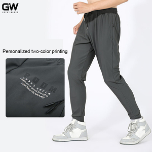 Quần tập thể thao nam nhẹ, size 3XL, chất liệu dệt, có khóa kéo, ống quần co giãn, kiểu dáng thường ngày, lưng trung bình, có dịch vụ OEM. - Product Image 4