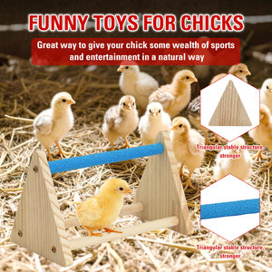 Mangiatoia e Abbeveratoio per <span class=keywords><strong>Pulcini</strong></span> con Posatoio in Legno per Piccoli Pollame, Anatre, Quaglie, Piccioni e Uccelli - Product Image 5