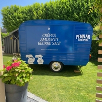 Camion de restauration rapide mobile au design unique et personnalisé, de forme irrégulière, chariot de vente de glaces et de snacks, remorque portable pour café