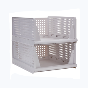 Folding Wardrobe Storage Box Plastic Drawer Organizer Stackable Shelf Baskets Cloth Closet Containers Bin Cubes Home Bedroom